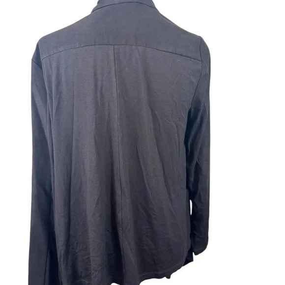 Doncaster dark brown open front jacket with accent shoulder trim size large - Picture 3 of 6